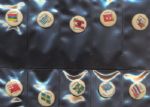 *P3 (35) Comic Pinbacks, P6 (55) Sweet Caporal, National Flag Pins, 1896