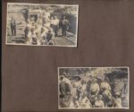 1915 circa, Very Original Baseball Photos (6) on scrapbook page