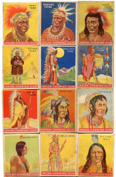 R73 Indian Gum Group of 24 Different - Some Scarcer Included