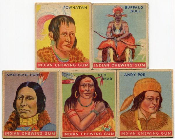 R73 Indian Gum Series of 192 Five Card Lot