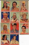 R73 Indian Gum Lot of 11 Paper Stock Cards Adhered To Heavy Stock