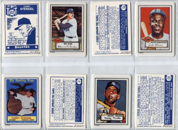 1990 Topps Porcelain Set- 12 Different With Certificates of Authenticity