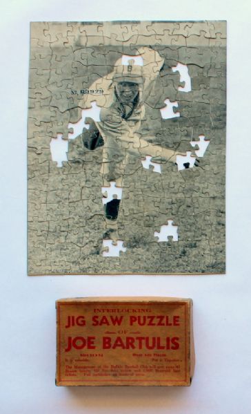 1933 Buffalo Bisons Puzzle of Joe Bartulis in Original Box