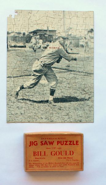 1933 Buffalo Bisons Puzzle of Bill Gould in Original Box