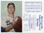 1971 Ticketron Los Angeles Dodgers Complete 20 Card Set Nrmt