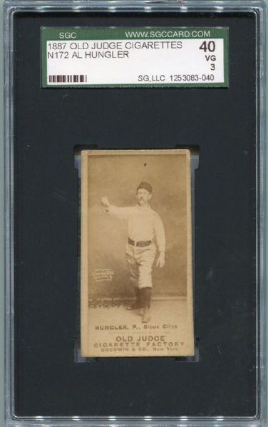 N172 Old Judge Cigarettes Al Hungler, Sioux Citys SGC 40