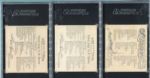 Lot of 5 Large Size Allen & Ginter Cards N38, N40 & N41 All SGC Graded