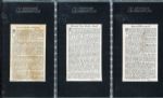 N114 Duke Histories Of Generals Lot of 3 SGC Graded