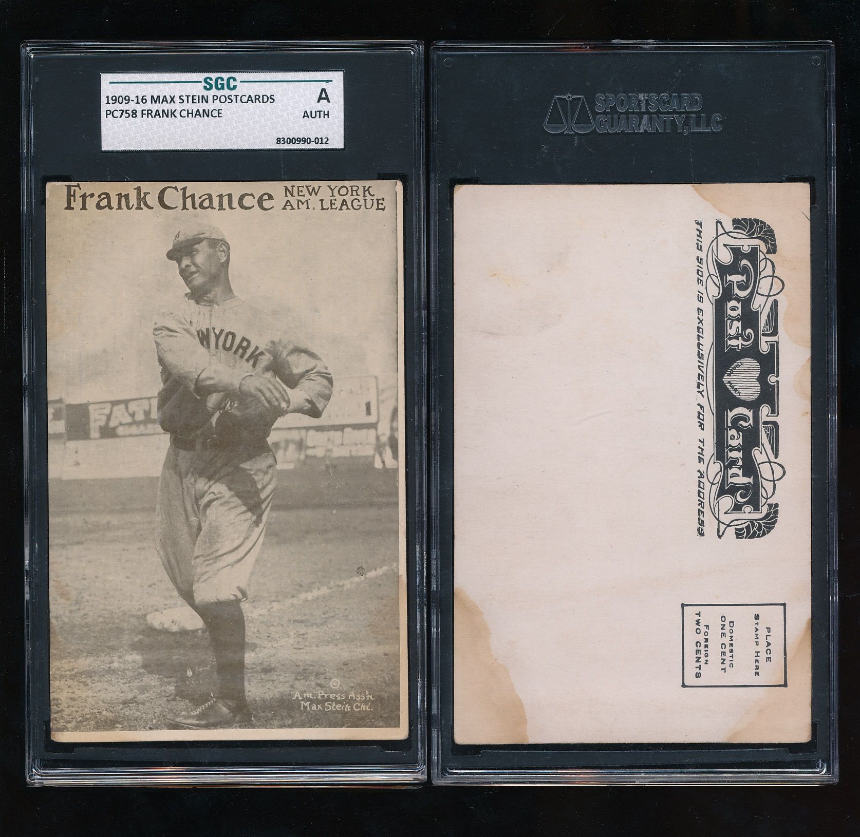 Max Stein Baseball Postcards