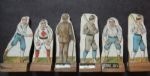 1880s McLoughlin Bros Baseball Paper Cut Outs Lot of 6