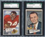 1952 Bowman Large Football Lot of 2 Joe Perry SGC 70 & Raymond Parker SGC 80