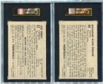 1952 Bowman Large Football Lot of 2 Joe Perry SGC 70 & Raymond Parker SGC 80