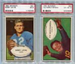 1953 Bowman Football #21 Bobby Layne PSA 5 & #93 Ted Marchibroda PSA 6