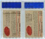 1953 Bowman Football #21 Bobby Layne PSA 5 & #93 Ted Marchibroda PSA 6