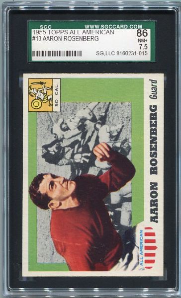 1955 Topps All-American #13 Aaron Rosenberg SGC 86