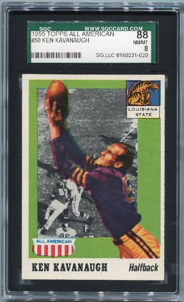 1955 Topps All-American #50 Ken Kavanaugh SGC 88