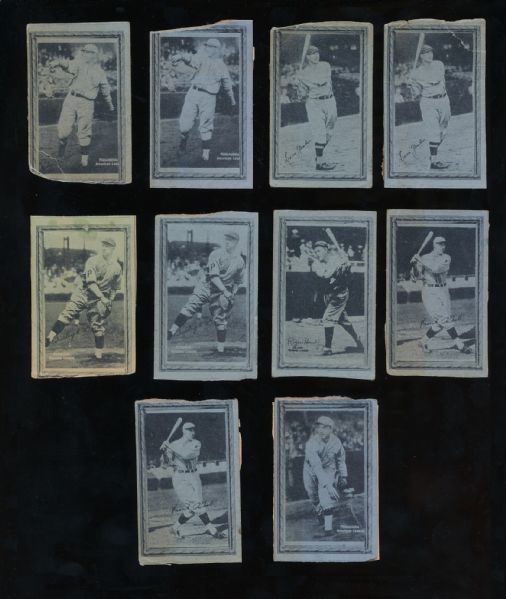 1929 W553 with Hornsby, and 7 other Hall of Fame cards + 2 ODoul  (10 total)