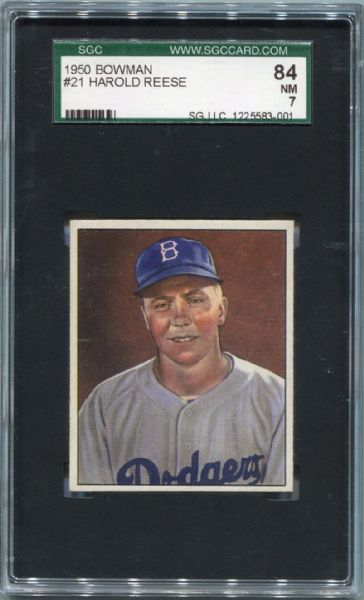 1950 Bowman #21 Harold "Pee Wee" Reese SGC 84