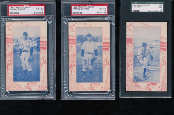 1940 Crowleys Milk (3) Bianco PSA 4, Reid SGC 50, Silvanic PSA 4