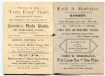 1898 Sunset Base Ball Club Masquerade Ball Program