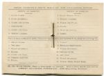 1898 Sunset Base Ball Club Masquerade Ball Program