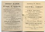1898 Sunset Base Ball Club Masquerade Ball Program