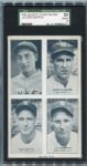 1936 Exhibit 4 on 1 Lazzeri-Gomez-Gehrig-Ruffing SGC 30
