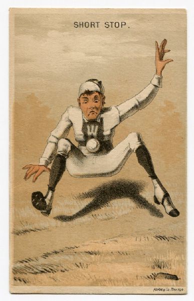 19th Century Forbes Co. Trade Card Short Stop