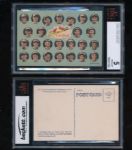 1936 Cardinals Postcard, w/Mize Rookie, 6 Hall of Famers  -  BVG 5 Excellent!!