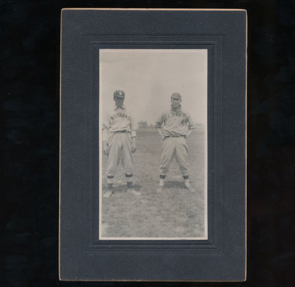 Circa 1910s Unique Baseball Cabinet Card Collection (5) with nice story included