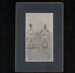Circa 1910s Unique Baseball Cabinet Card Collection (5) with nice story included