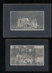 Circa 1910s Unique Baseball Cabinet Card Collection (5) with nice story included