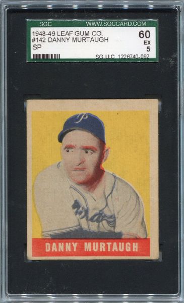 1948-49 Leaf #142 Danny Murtaugh SP SGC 60