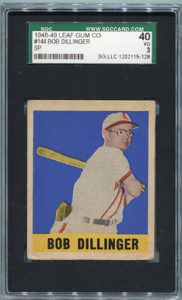 1948-49 Leaf #144 Bob Dillinger SP SGC 40