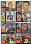 1962 Topps Football Lot of 100 Assorted Commons, Minor Stars & Short Prints