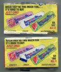 Two 1980 Topps Football 59 Cent Super Bazooka Cello Packs