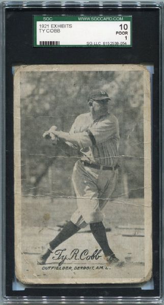 1921 Exhibit Ty Cobb SGC 10