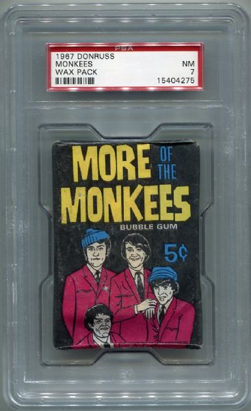 1967 Donruss More Monkees Unopened Wax Pack PSA 7