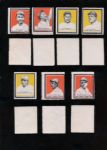 1915 Postaco Stamp Group of 7 with Lajoie, Maranville, etc......red and yellow