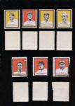 1915 Postaco Stamp Group of 7 with Mack,  Baker etc......red and yellow
