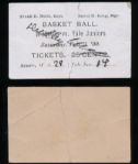1900 Yale Juniors vs Williston Basket Ball Ticket, 114 yrs old!!