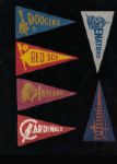 BF3 1937-1938  Red Ball Sales Pennants (7) Very high grade - Near Mint  w/Wrapper 