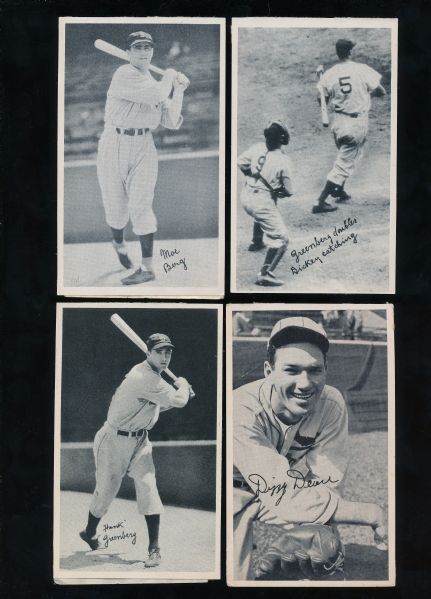 R313A Gold Medal Foods Dizzy Dean & R313 Moe Berg, Greenberg batting, Greenberg/Dickey