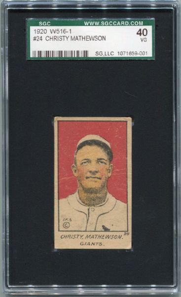 W516-1 #24 Christy Mathewson SGC 40