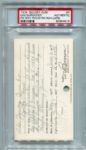 1934 Goudey #7 Leo Durocher Patent Card & Registration Card Both PSA Authenticated