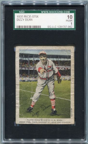 UM7 1935 Rice-Stix Dizzy Dean SGC 10