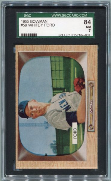 1955 Bowman #59 Whitey Ford SGC 84