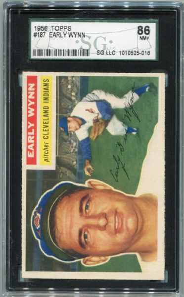 1956 Topps #187 Early Wynn SGC 86 - Pack Fresh!!