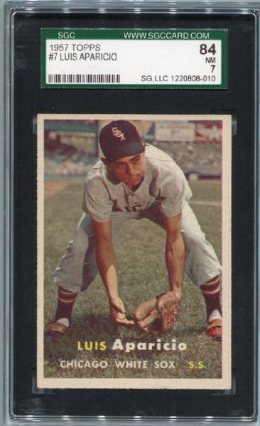 1957 Topps Baseball  #7 Luis Aparicio SGC 84