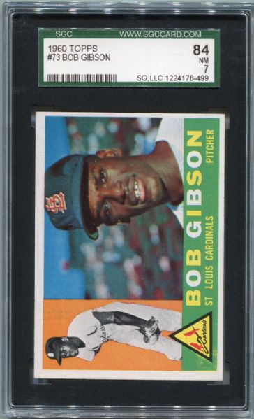 1960 Topps #73 Bob Gibson SGC 84